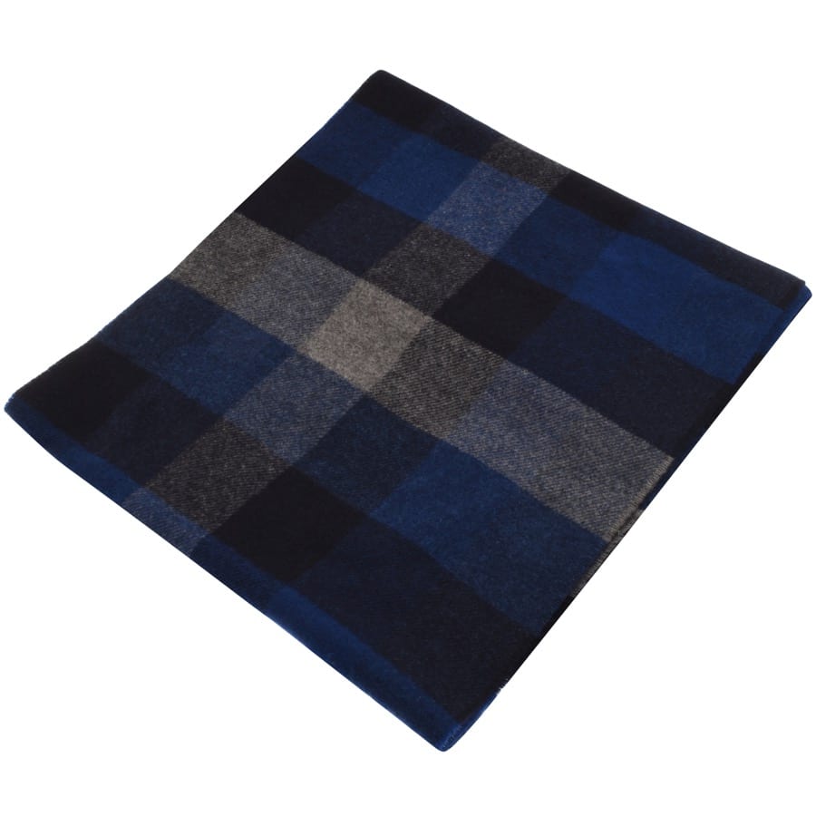 Alternative Image for ProductGant Twill Checked Wool Scarf Blue2
